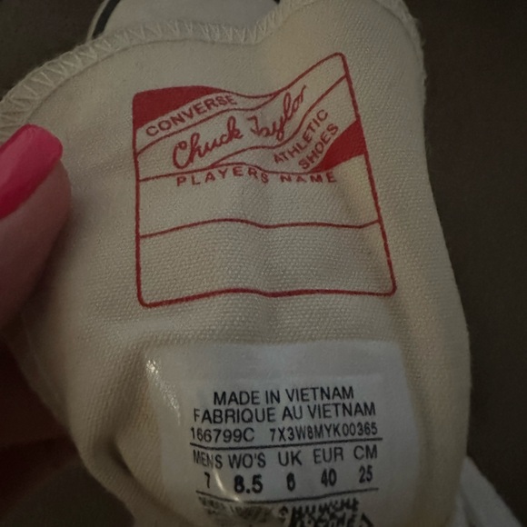 Converse Run Star Hike High canvas platform sneakers in white, size: 8.5 Women - Picture 7 of 7